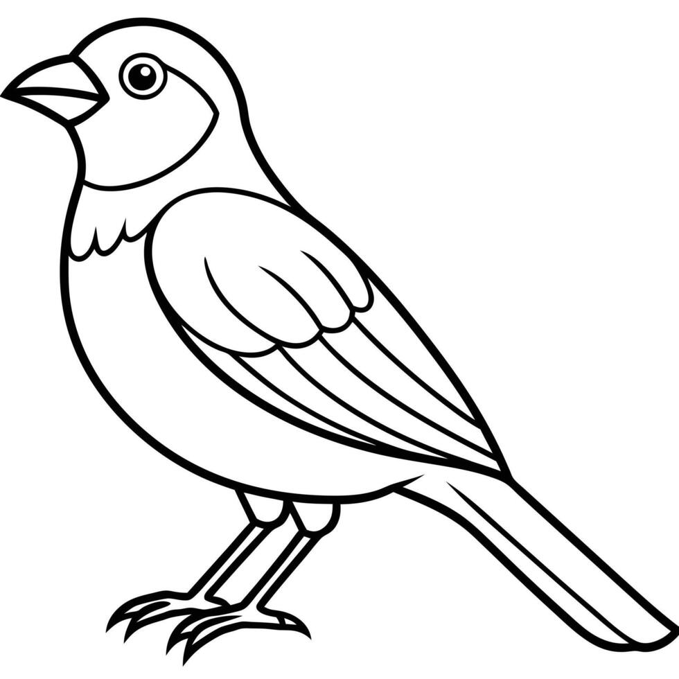 dickcissel bird line art vector