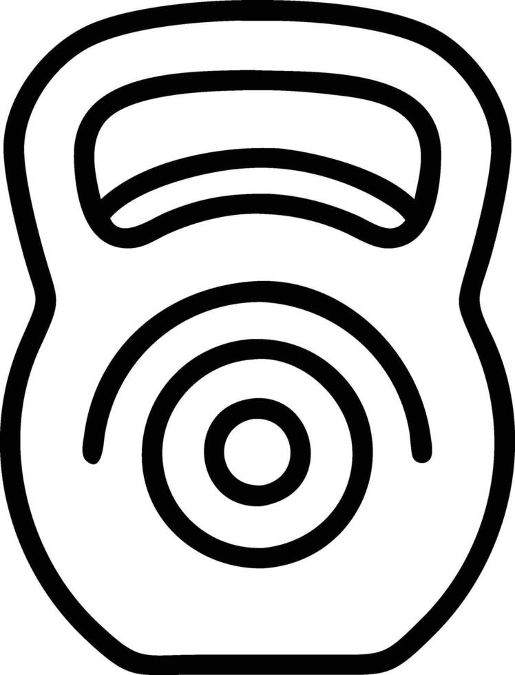 kettlebell line art illustration vector