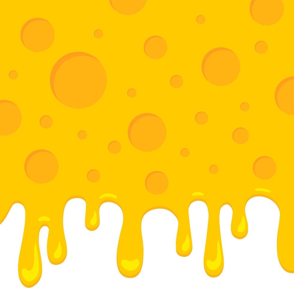 cheese pattern drips of melted cheese with bubbles vector