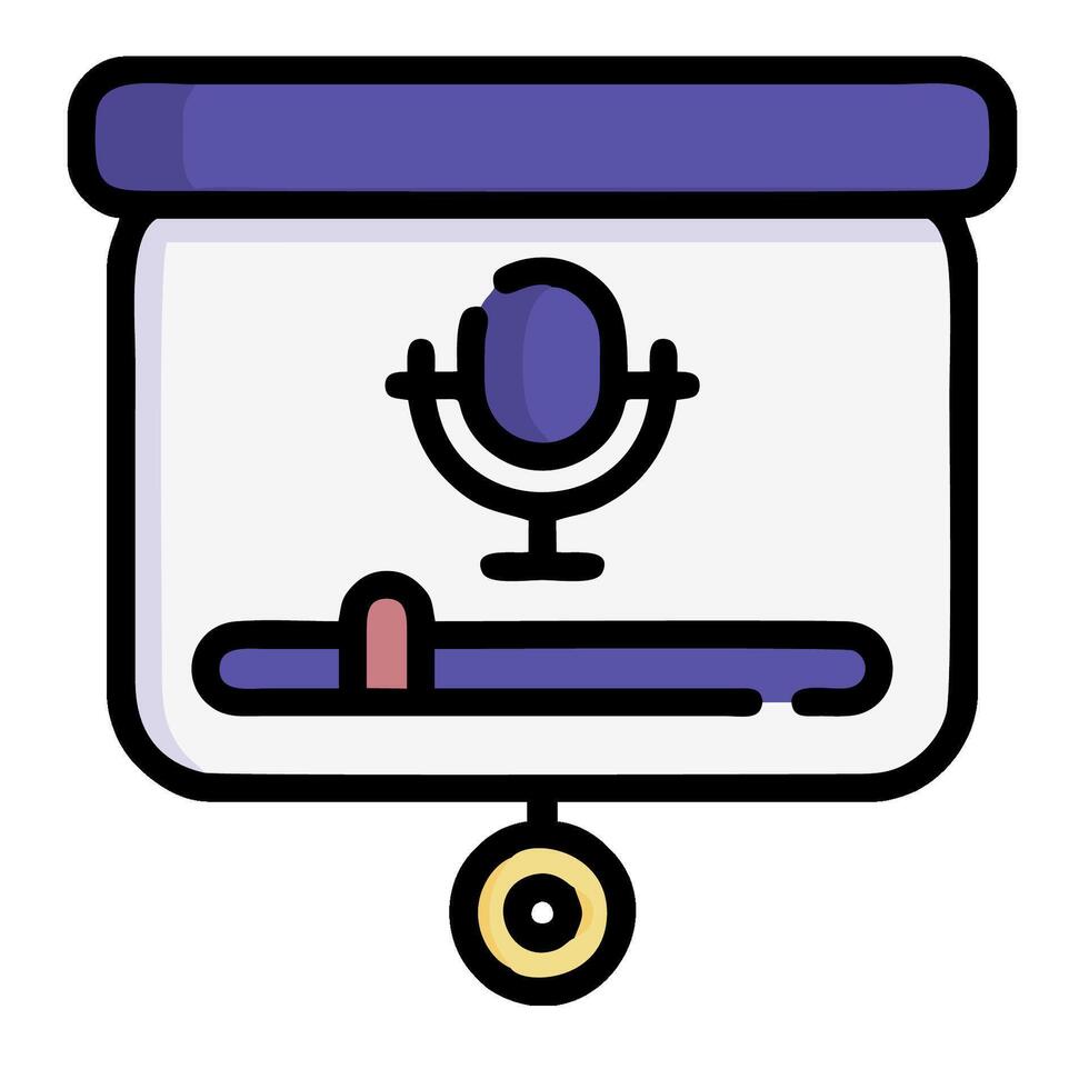 A microphone and a microphone stand on a white background vector