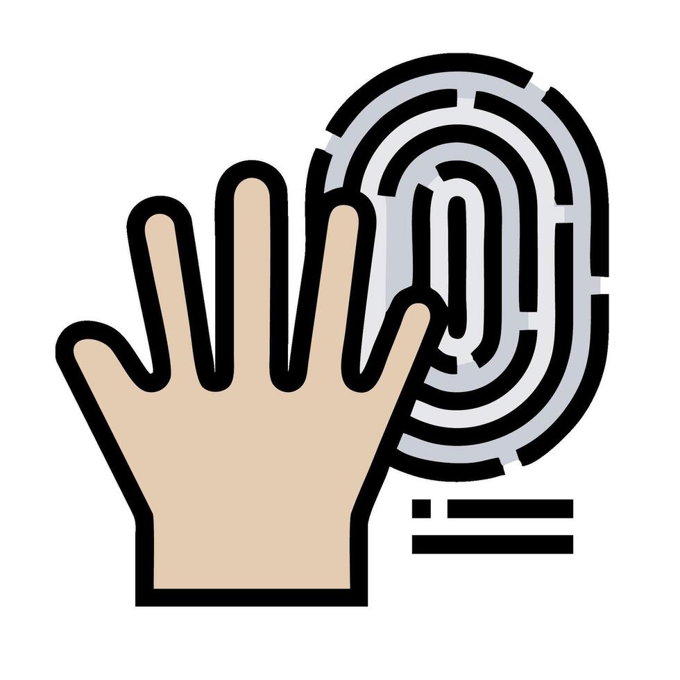 Fingerprint scanner icon illustration design vector