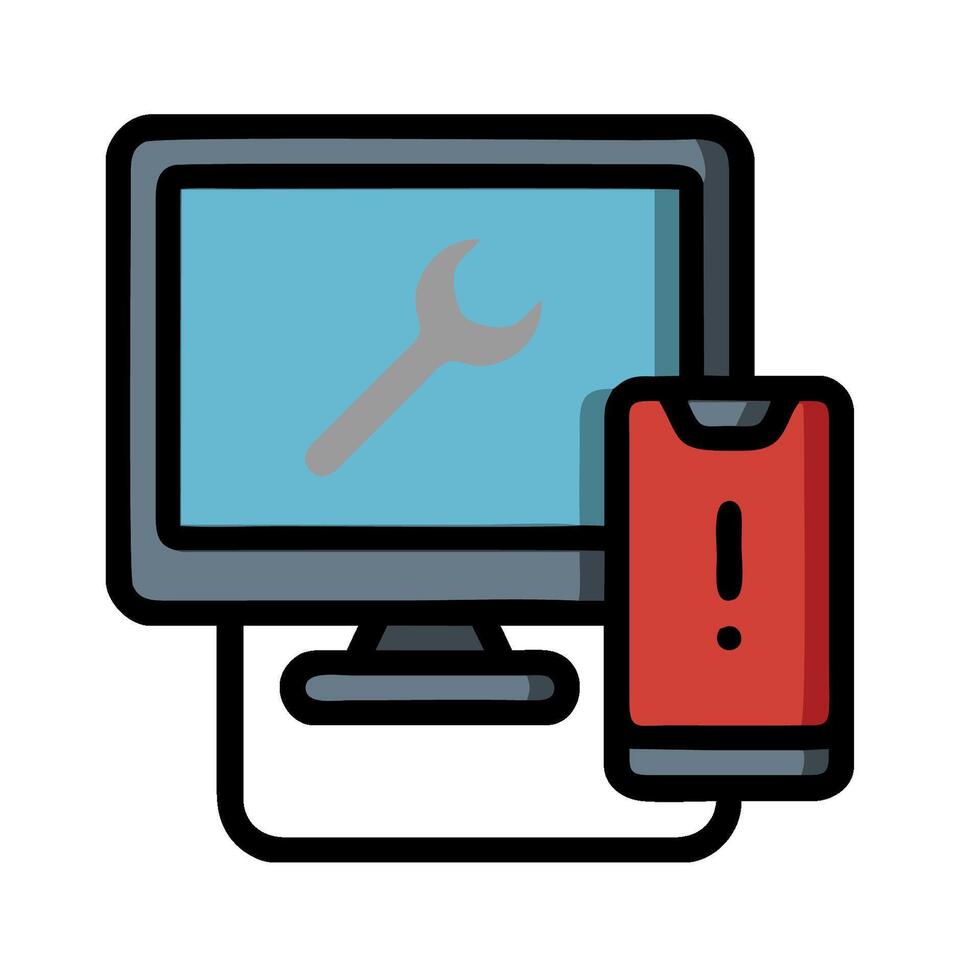 Computer repair icon illustration design vector