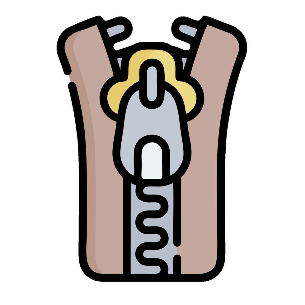 A zipper with a handle on it vector