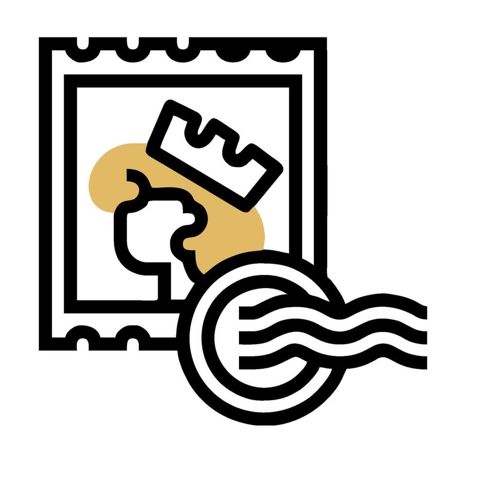 A stamp with a crown on it and a stamp with a stamp vector