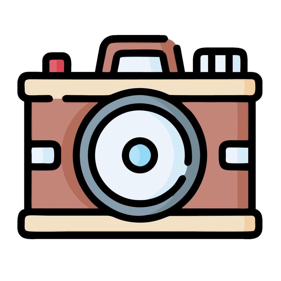 A camera icon on a white background vector