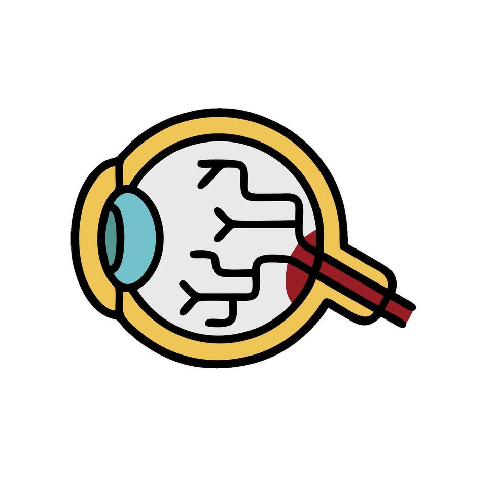 An eye with a circuit board inside it vector
