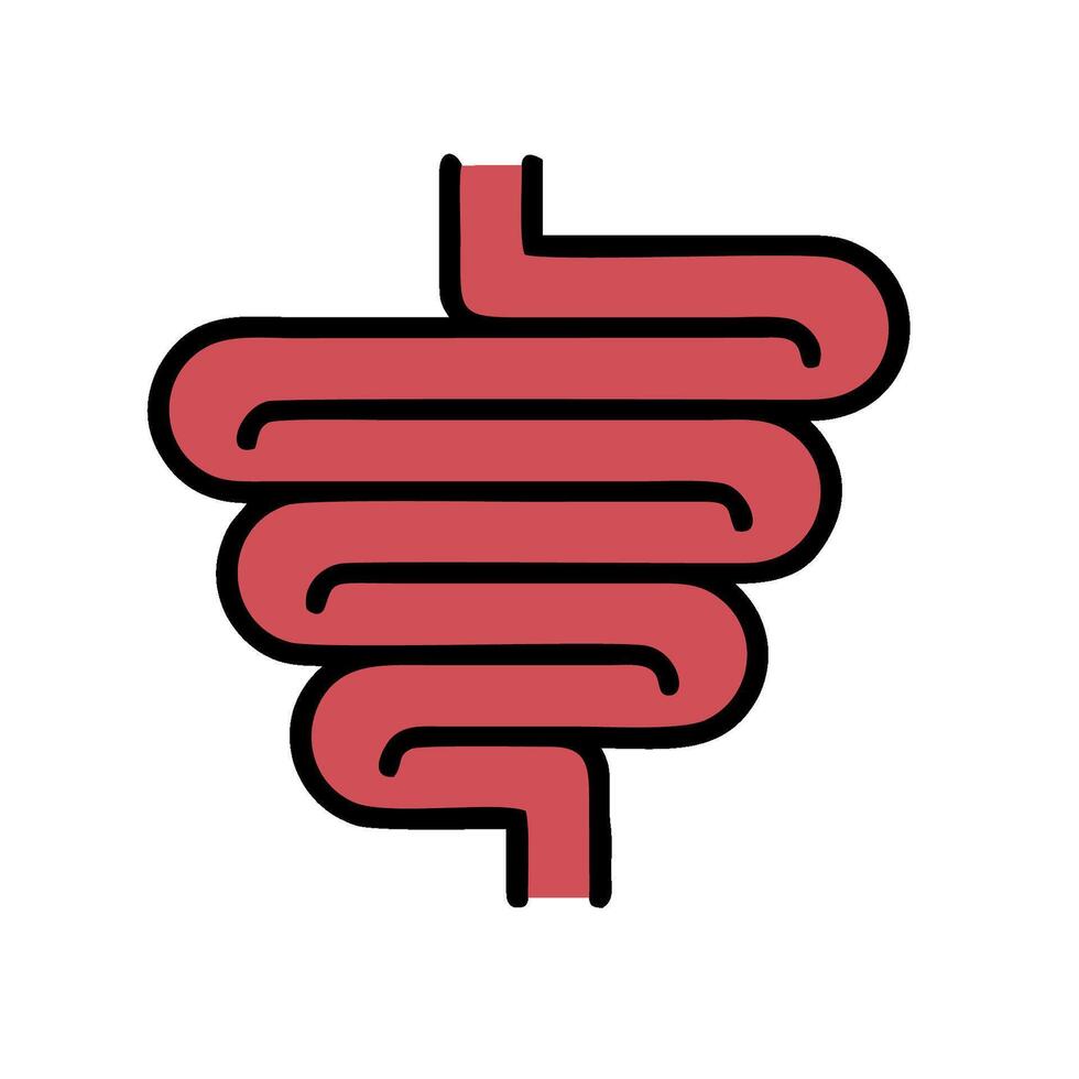 A red and black stomach with a line of red and black vector
