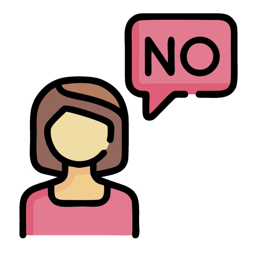 No speech bubble icon vector