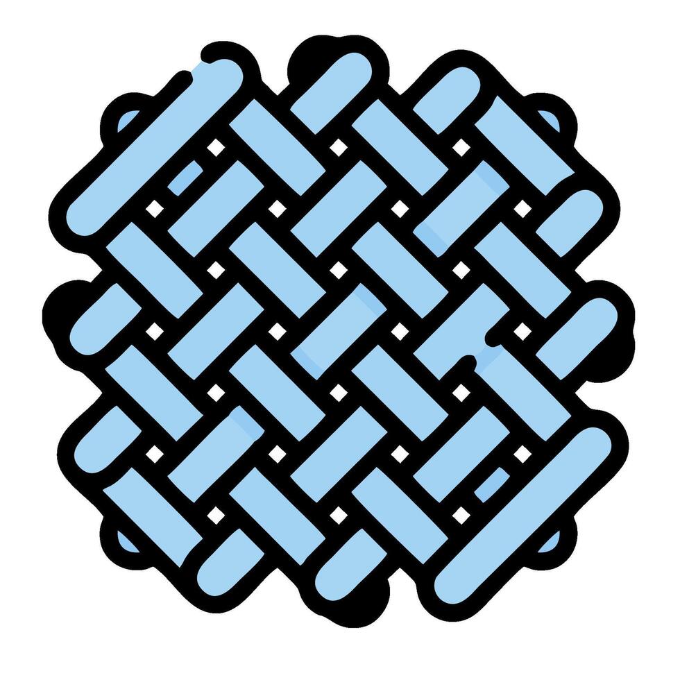 A blue and black knot on a white background vector