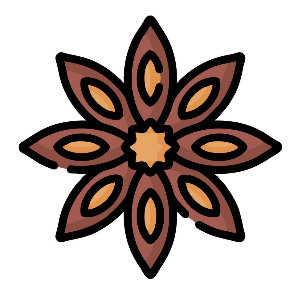 A brown flower with a white background vector