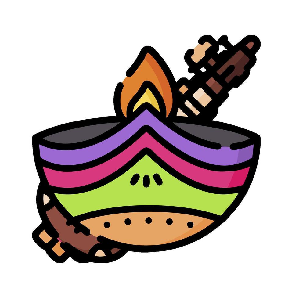 Diwali festival icon illustration vector