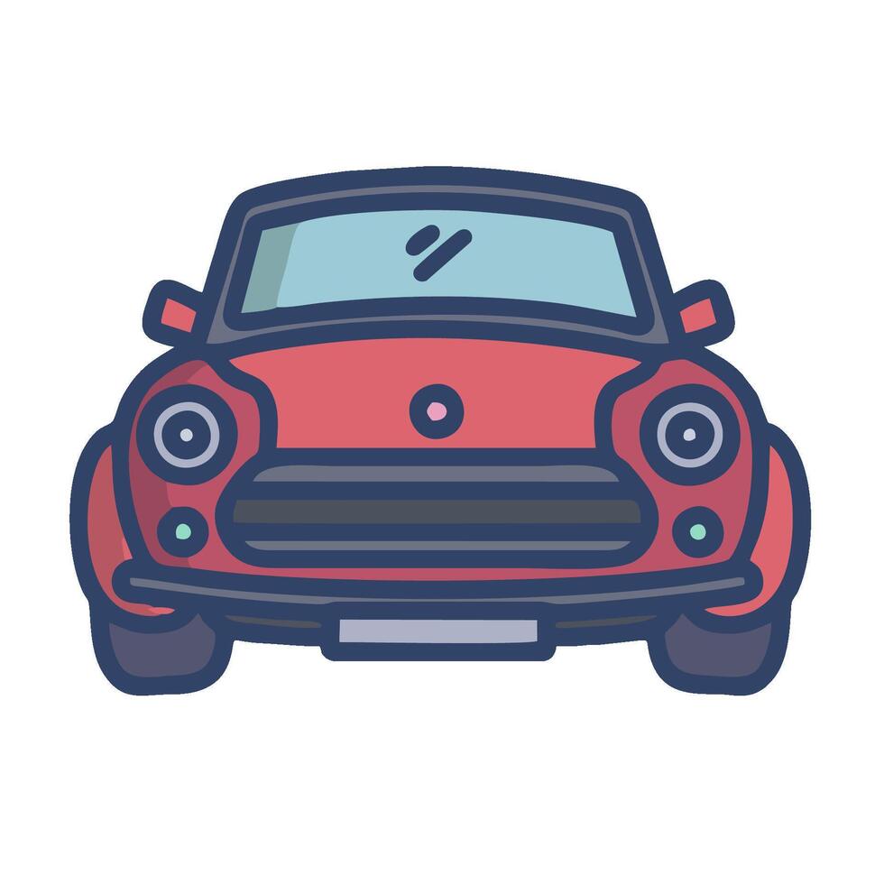 A red car icon on a white background vector