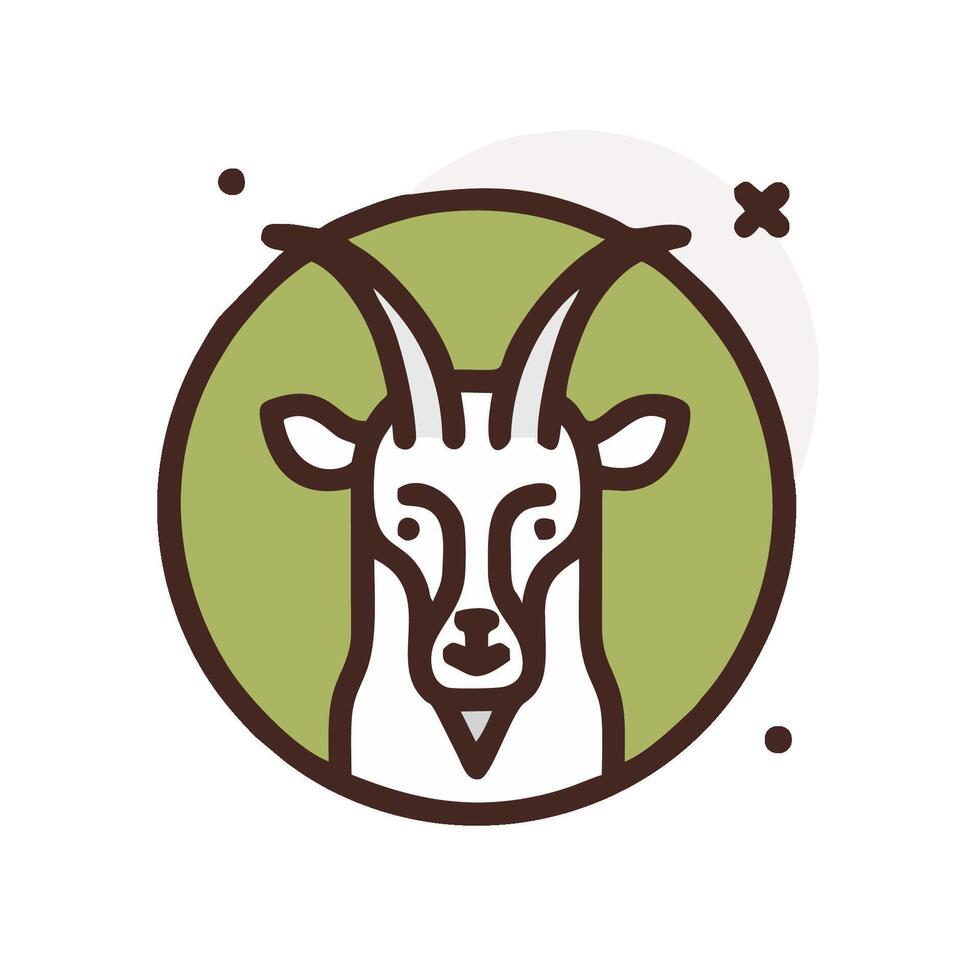 Goat head icon, illustration vector