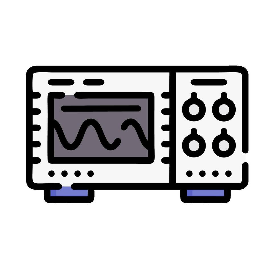 An electronic device with a waveform on it vector