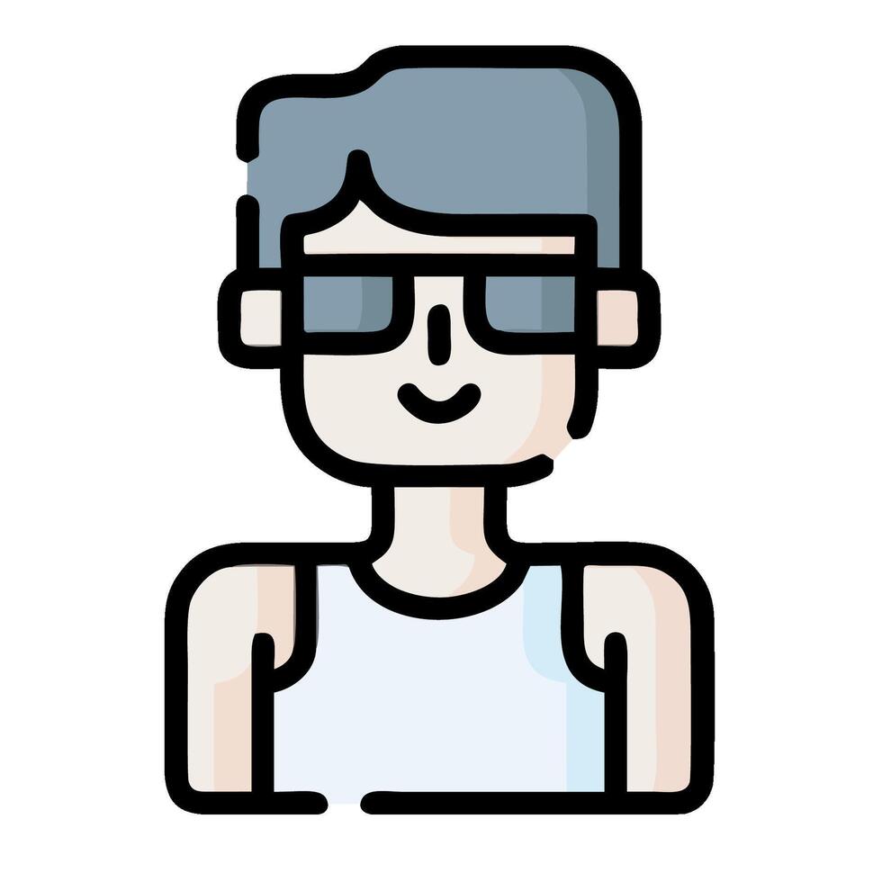 A man wearing sunglasses and a tank top vector