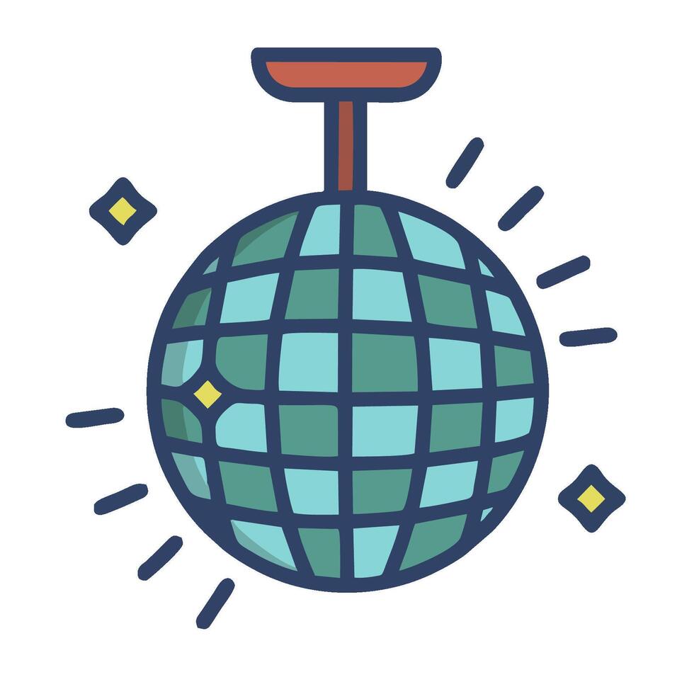 Disco ball icon illustration vector