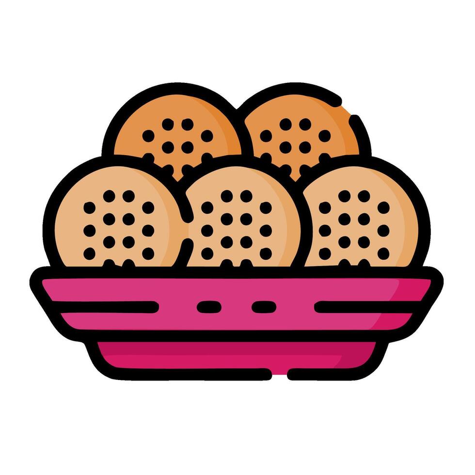 Cookie basket icon illustration vector