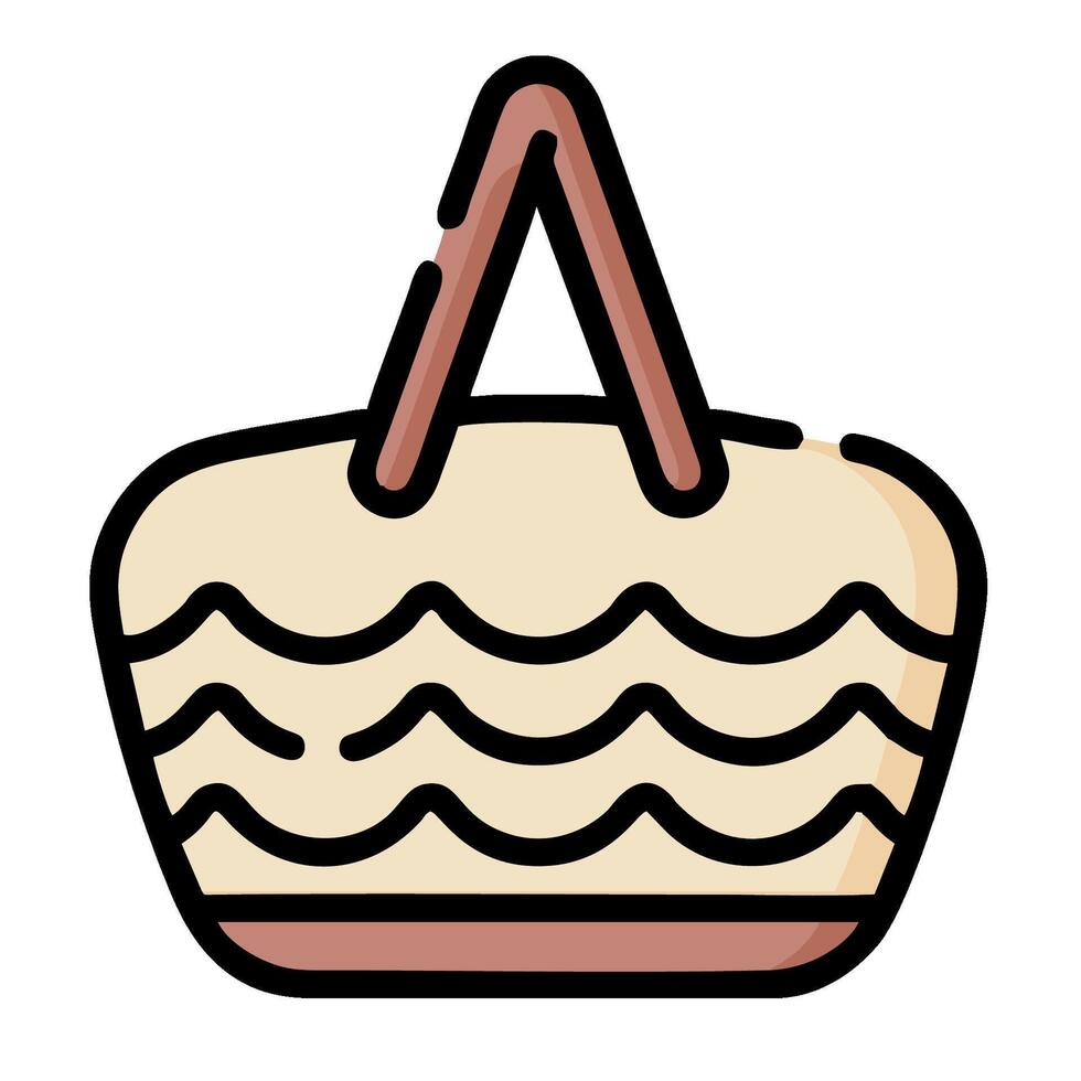 A bag with waves on it vector