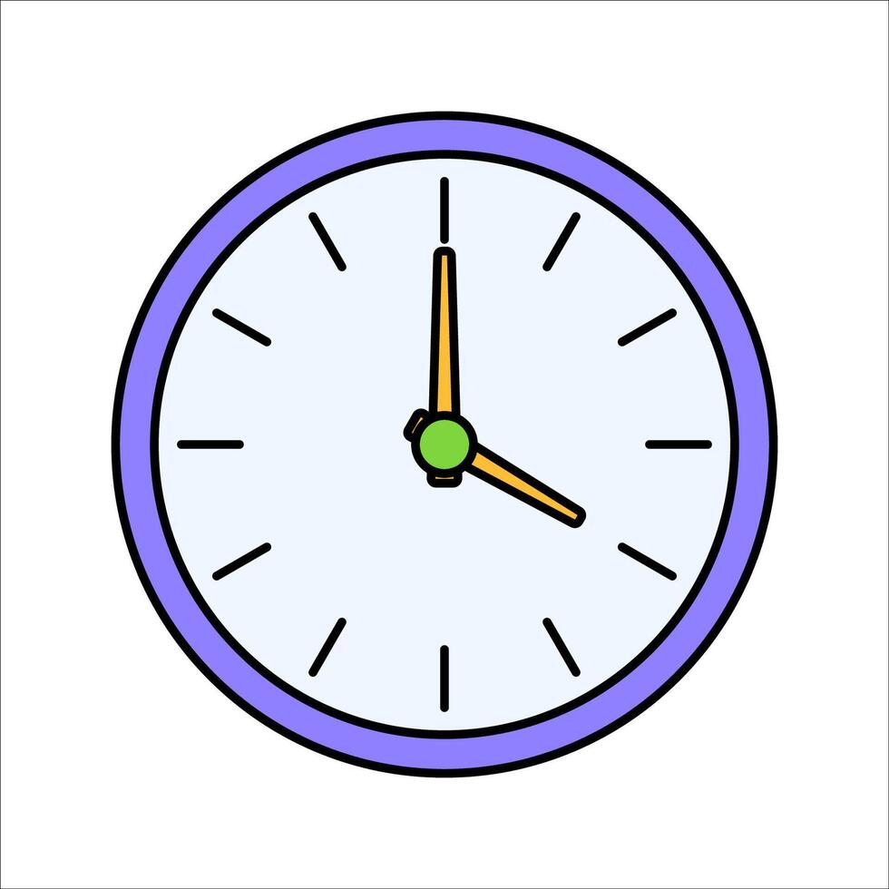 Wall Clock Icon Illustration vector