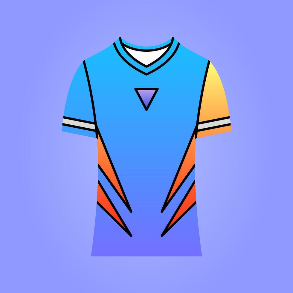 Sports Clothes Gradient Illustration for football, basketball, hockey ball, volleyball, racing, gaming Clothes. vector