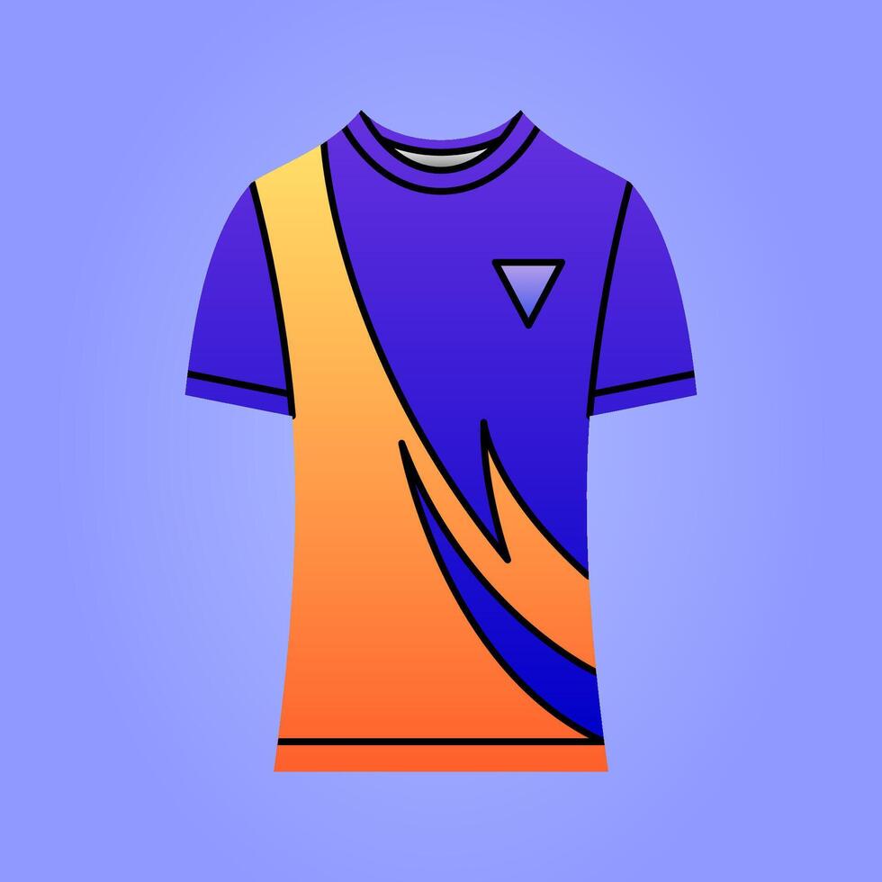 Sports Shirt Gradient Illustration for football, basketball, hockey ball, volleyball, racing, gaming Shirt. vector