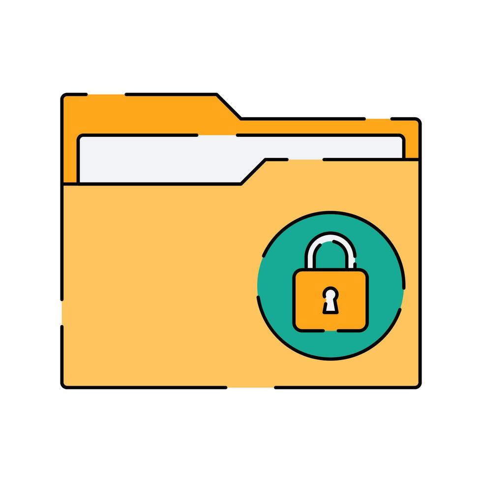 Folder Security Icon Illustration vector
