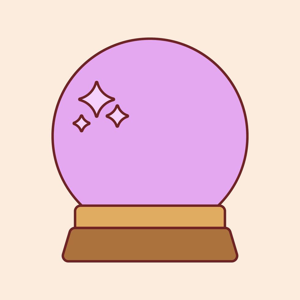 Mystical Crystal Ball Icon Illustration vector