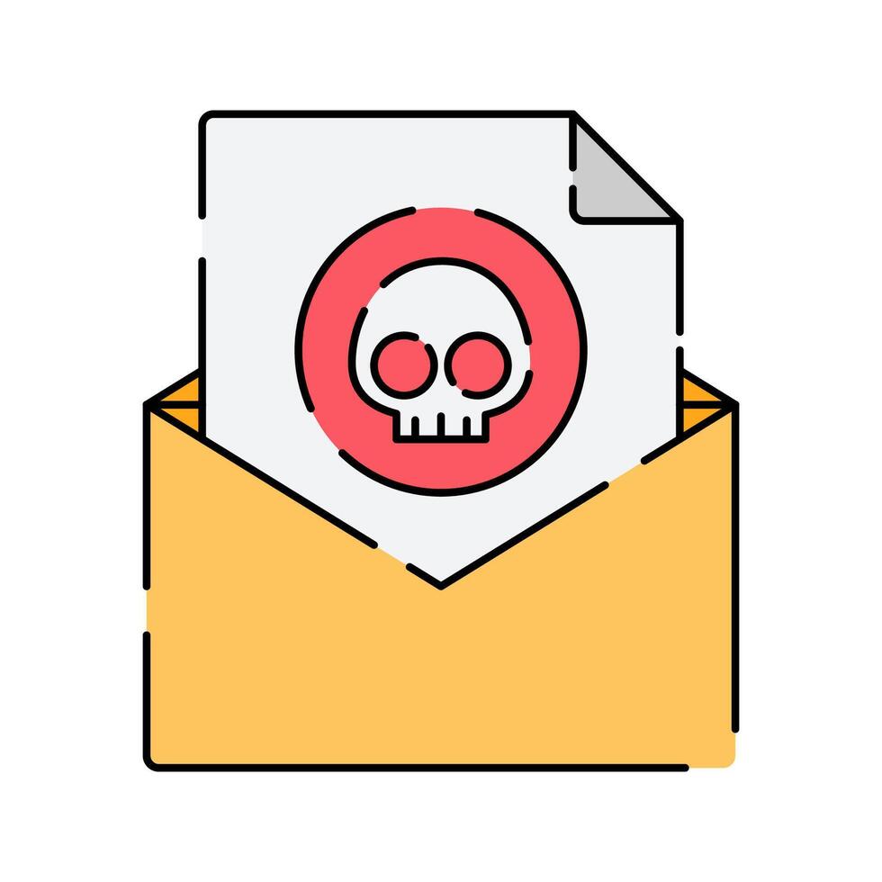 Virus Mail Icon Illustration vector