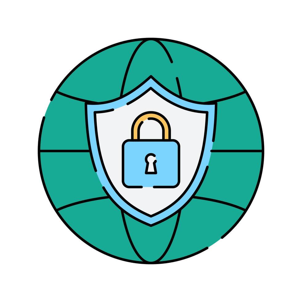Internet Security Icon Illustration vector