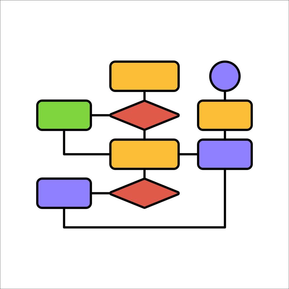 Workflow Chart Icon Illustration vector