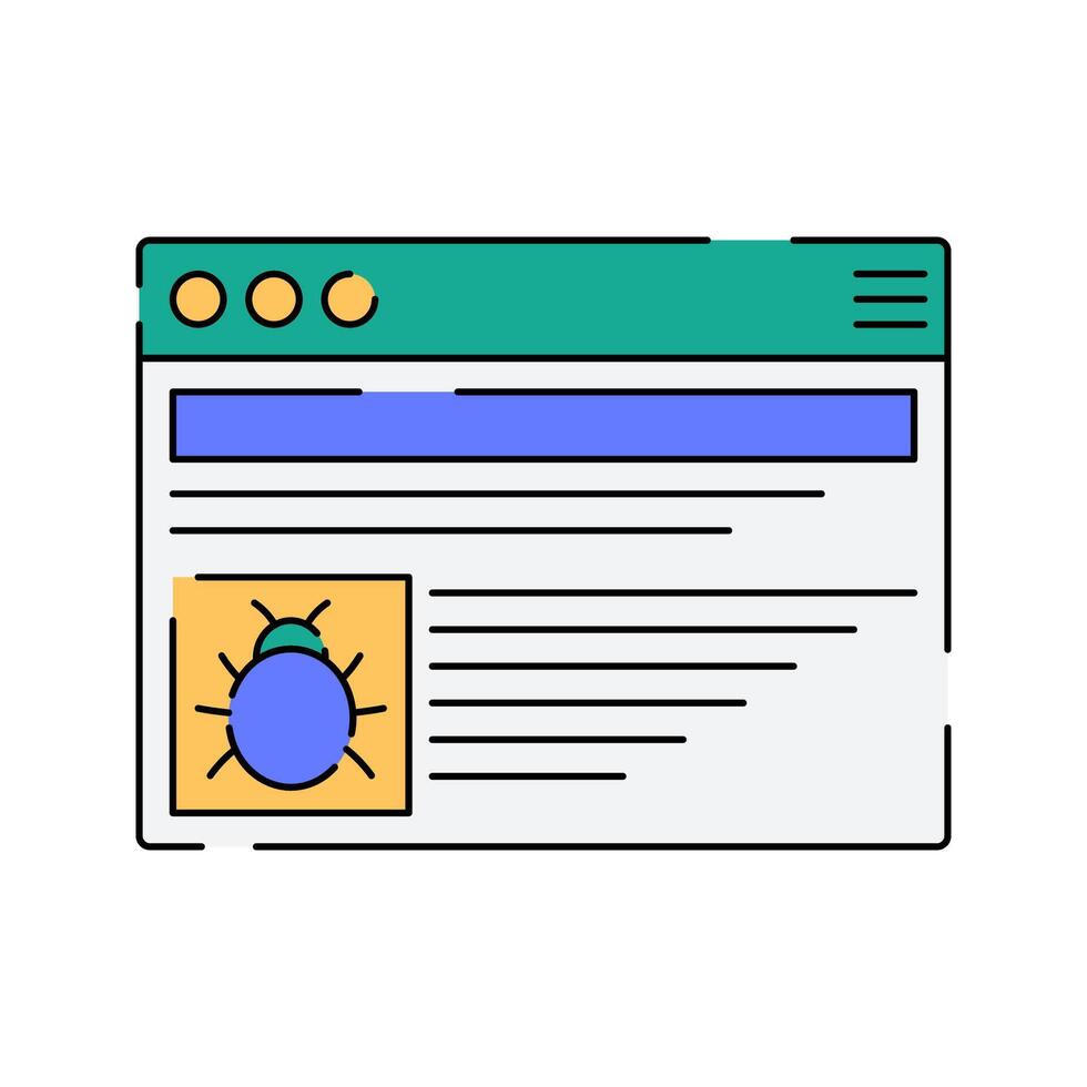Bug Identification Icon Illustration vector