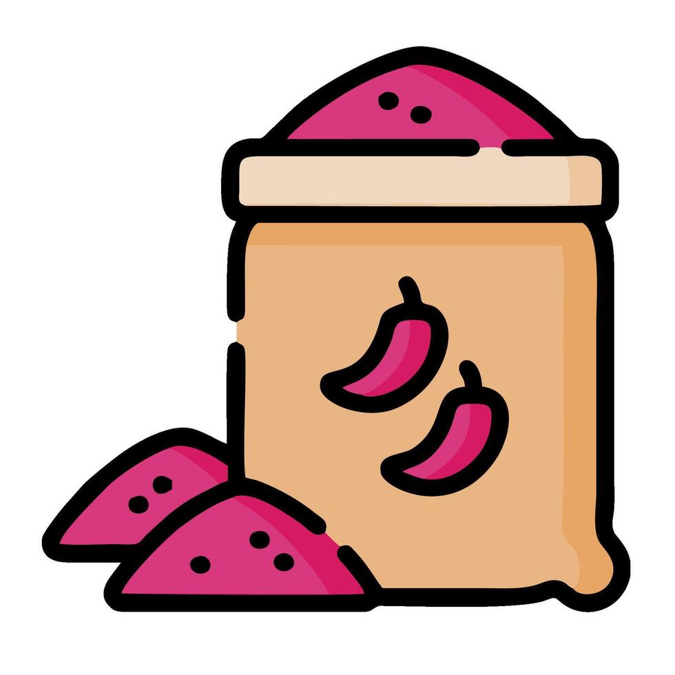 A bag of watermelon with a slice of fruit on it vector