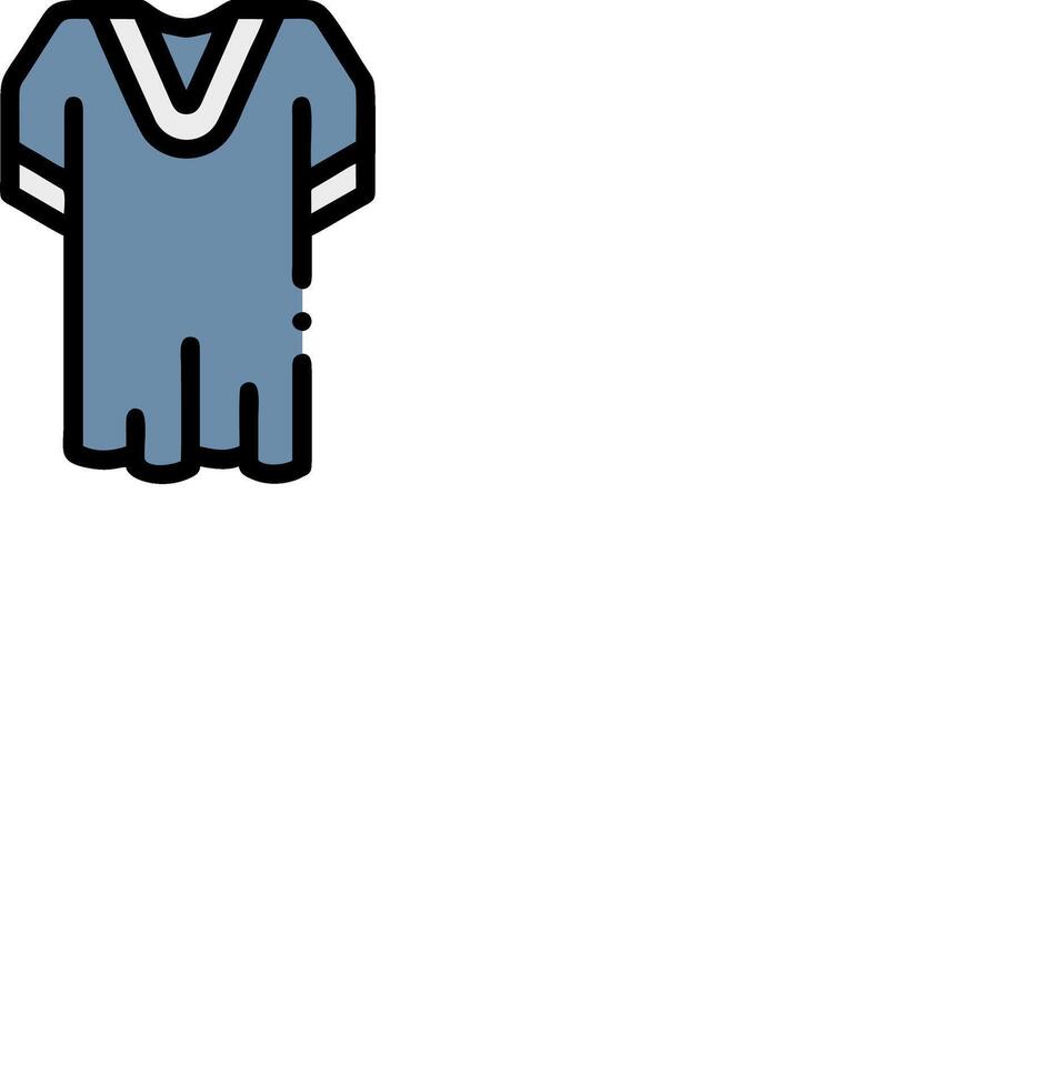 A blue shirt with a v - neck and a blue tie vector