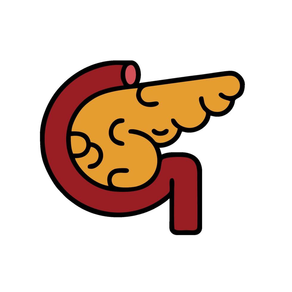 Gastrointestinal system liver and gallbladder icon illustration vector