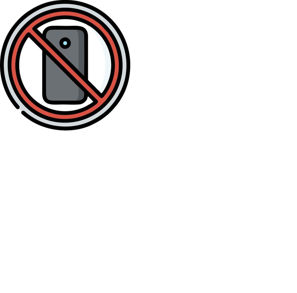 No cell phone sign illustration vector
