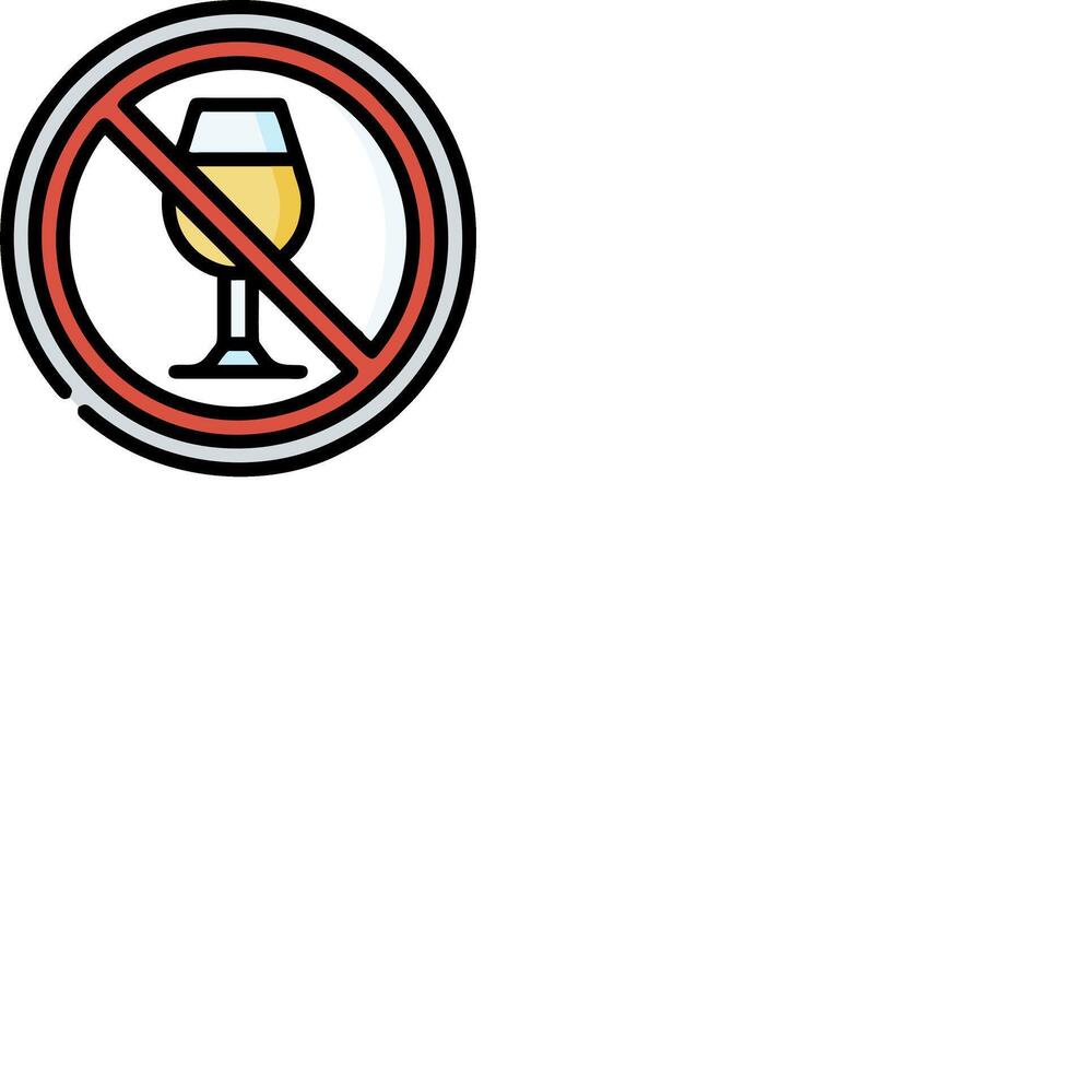 No alcohol sign illustration vector