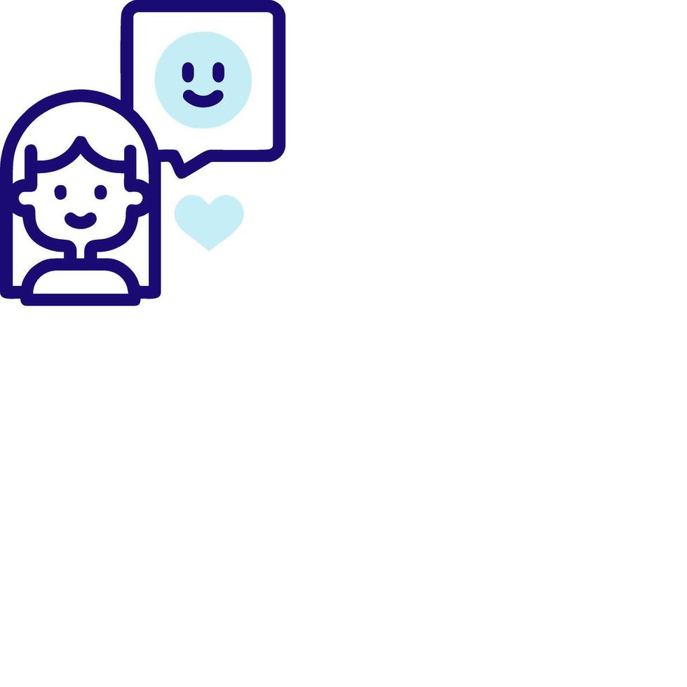 A woman is talking to a man with a heart vector
