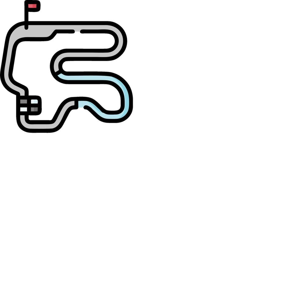 A logo for a race track with a car vector