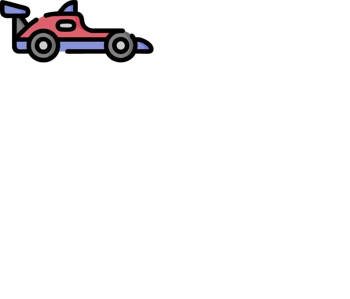 A cartoon car on a white background vector