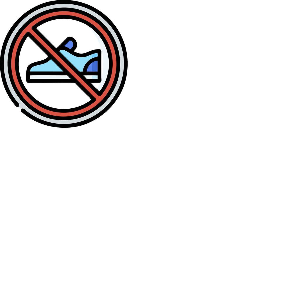 No shoes sign illustration vector