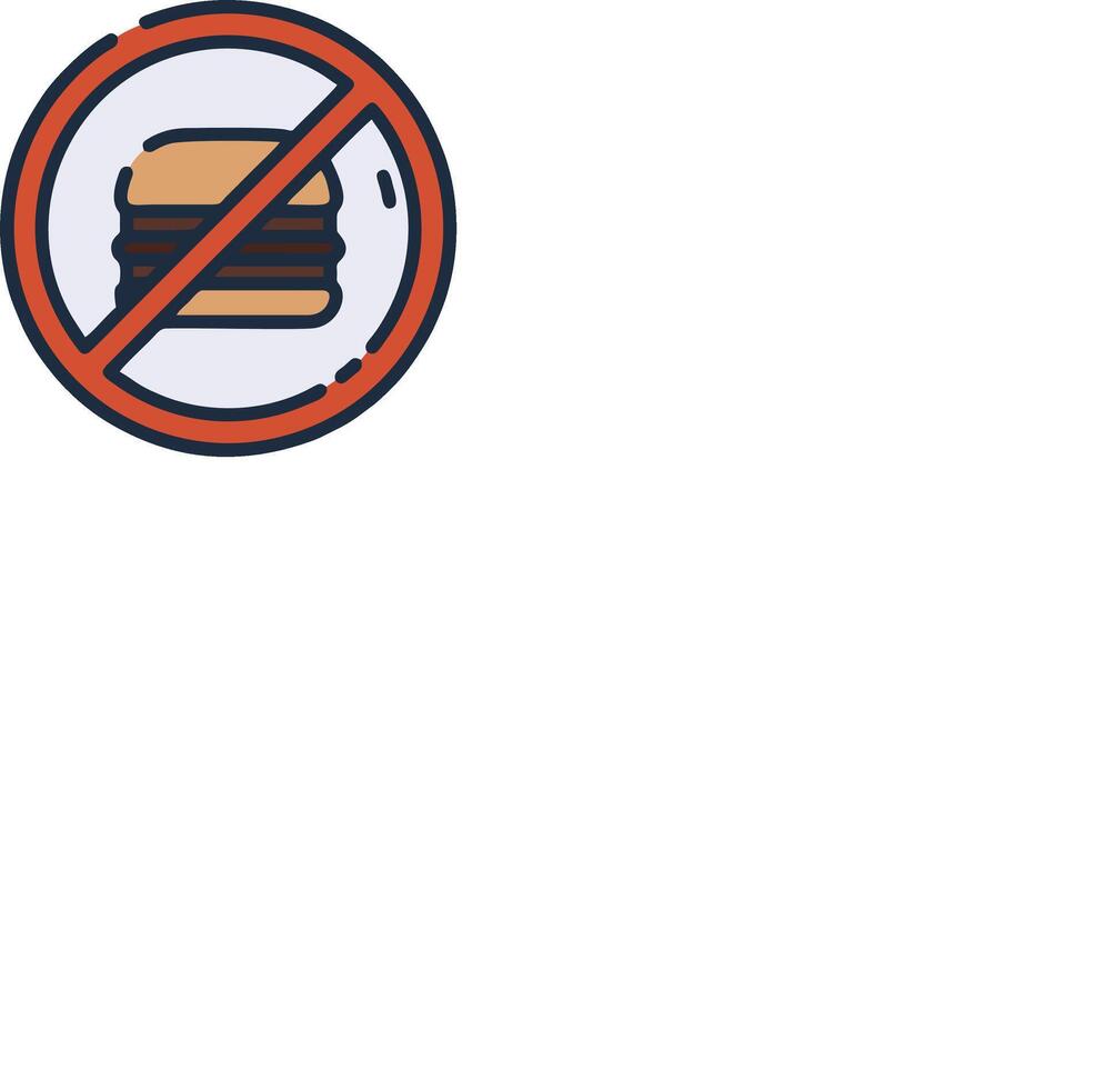 No burger sign illustration vector