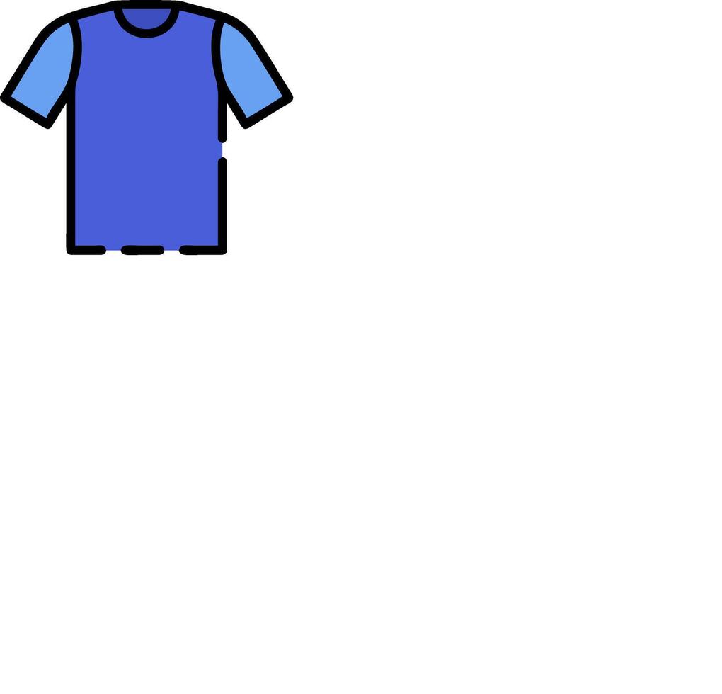 A blue t - shirt on a white background vector