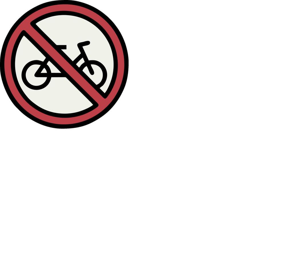 No bicycles sign illustration vector