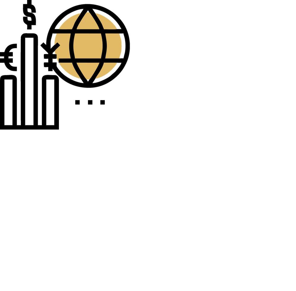 A globe with a dollar sign and a gold coin vector