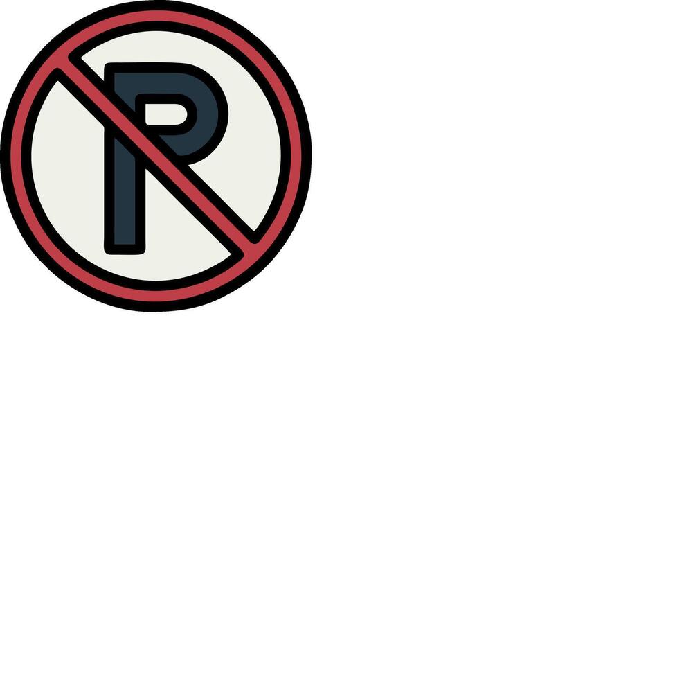 A no parking sign on a white background vector