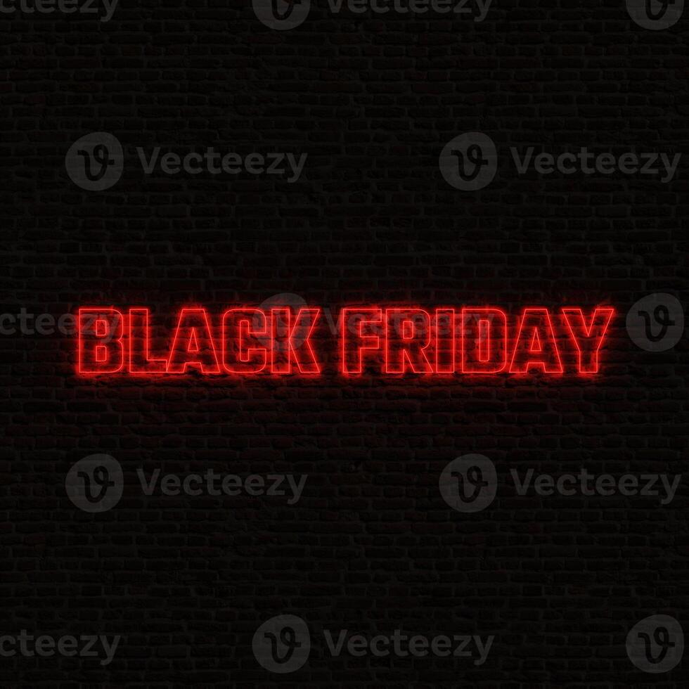 NEON BLACK FRIDAY WITH DARK BACKGROUND photo