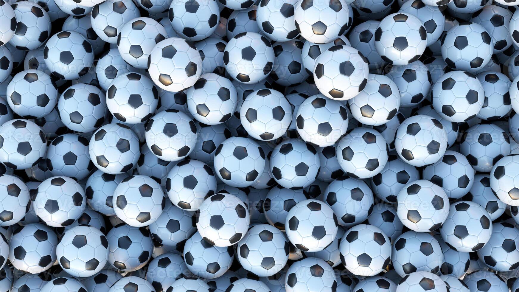 Black and White Soccer Ball With White Background photo