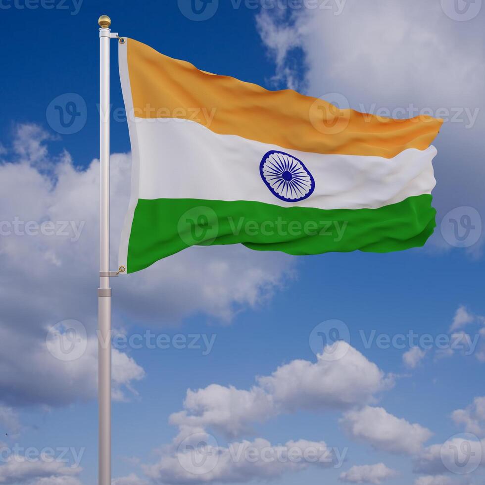 Waving Flag of India photo