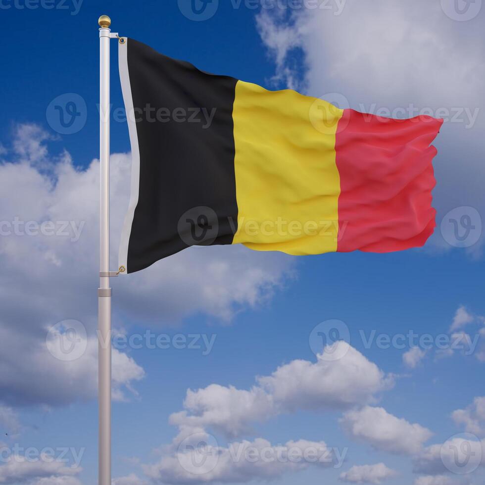 Waving Flag of Belgium photo