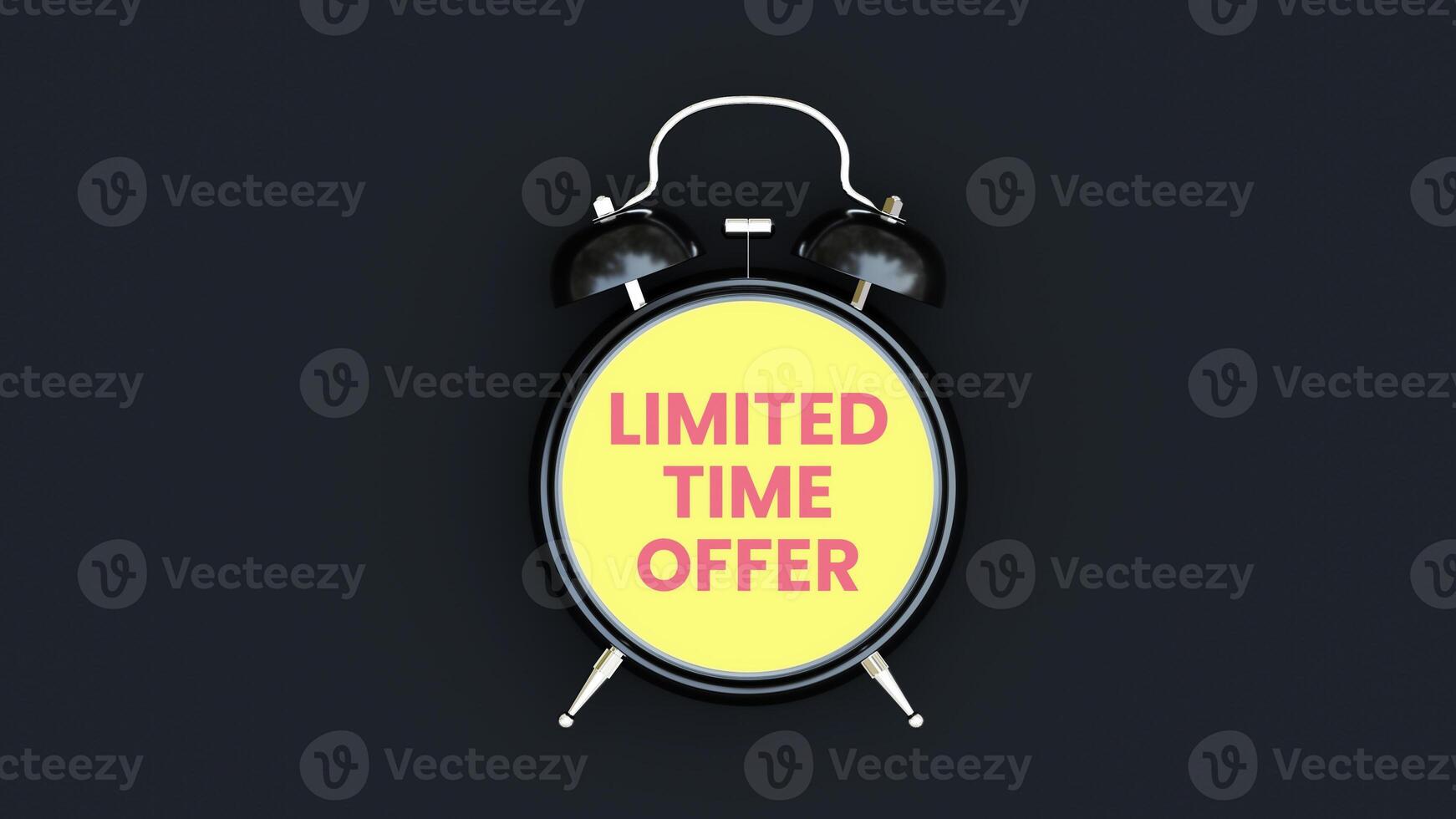 Analog Alarm Clock With Limited Time Offer Text photo